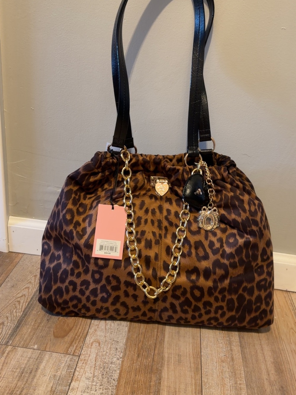 Juicy Couture Fashionable Juicy Leopard Print Shoulder Tote